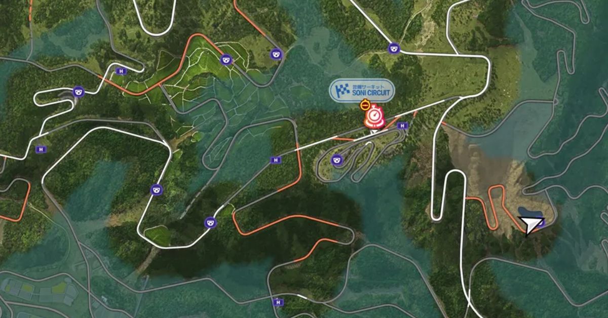 Forza Horizon 6 Takashiro Treasure Hunt chest at a rest area surrounded by pampas grass southeast of Soni Circuit