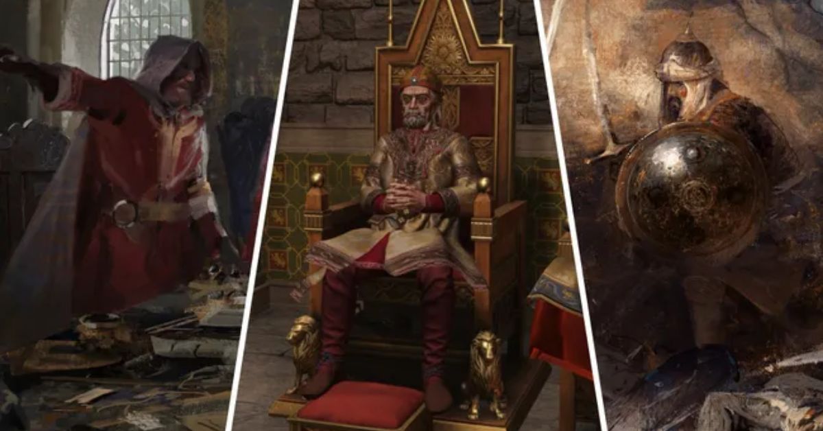 Crusader Kings 3 gameplay showing an elderly Holy Roman Empire ruler on the throne while the player character struggles to take power
