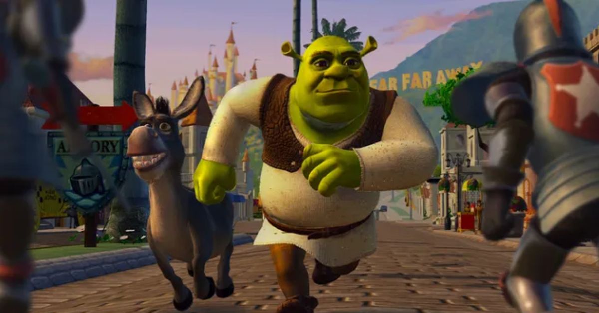 Shrek 2 Remastered announcement artwork showing Shrek and his friends